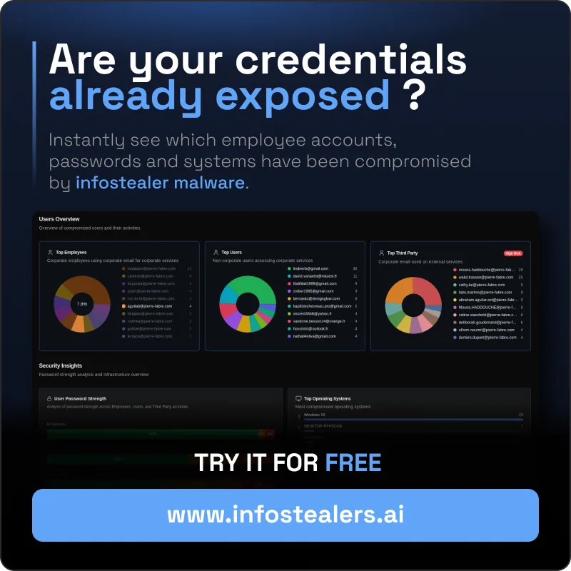 Infostealers.ai - Vos identifiants sont-ils déjà exposés ?